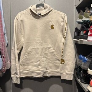 Carhartt Kids Cream Logo Hoodie